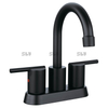Sly Matte Black Dual Handle Center Center Faucet للحمامات المنزلية