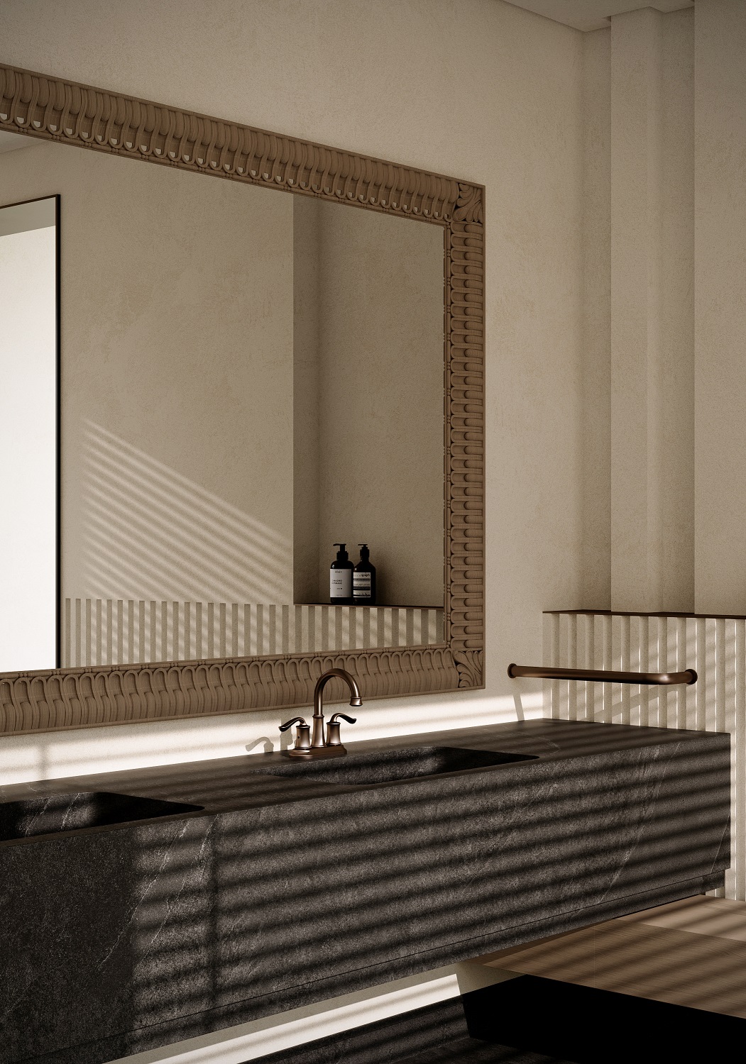 صنبور الحمام الأسود غير اللامع