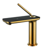 Sly Brass Titanium Gold One- مقبض واحد فتحة الحمام الحمام الحديثة صنبور