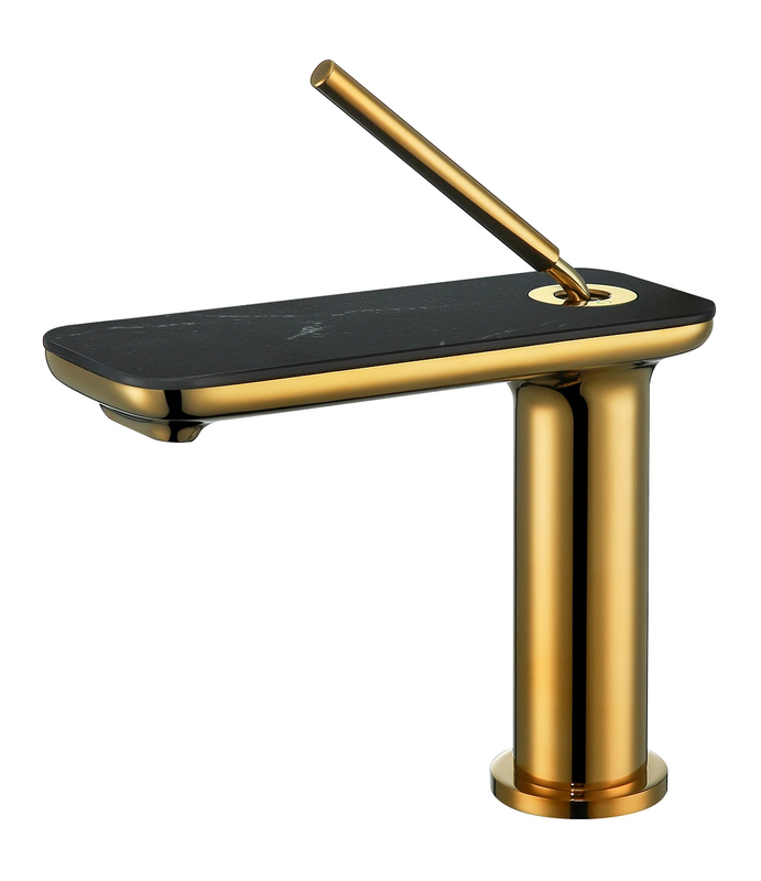 Sly Brass Titanium Gold One- مقبض واحد فتحة الحمام الحمام الحديثة صنبور