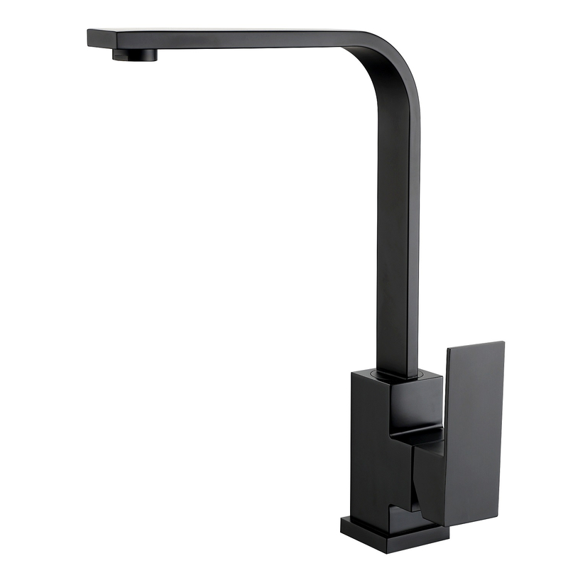 Sly Factory S.S304 Matte Black Kitchen Faucet One Hole Heal Mixer Muck Mount Black Tak