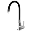 Sly New Trends Chrome Steel Black Kitchen Sink with Waterfall Faucet Kitchen 