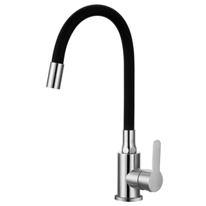 Sly New Trends Chrome Steel Black Kitchen Sink with Waterfall Faucet Kitchen 