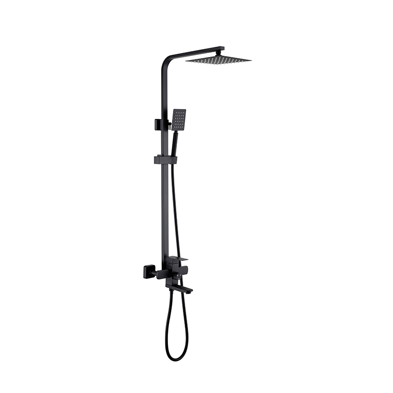 Samliyu 3-Functions Matte Black Bathrate Set Outdoor Suster Expros