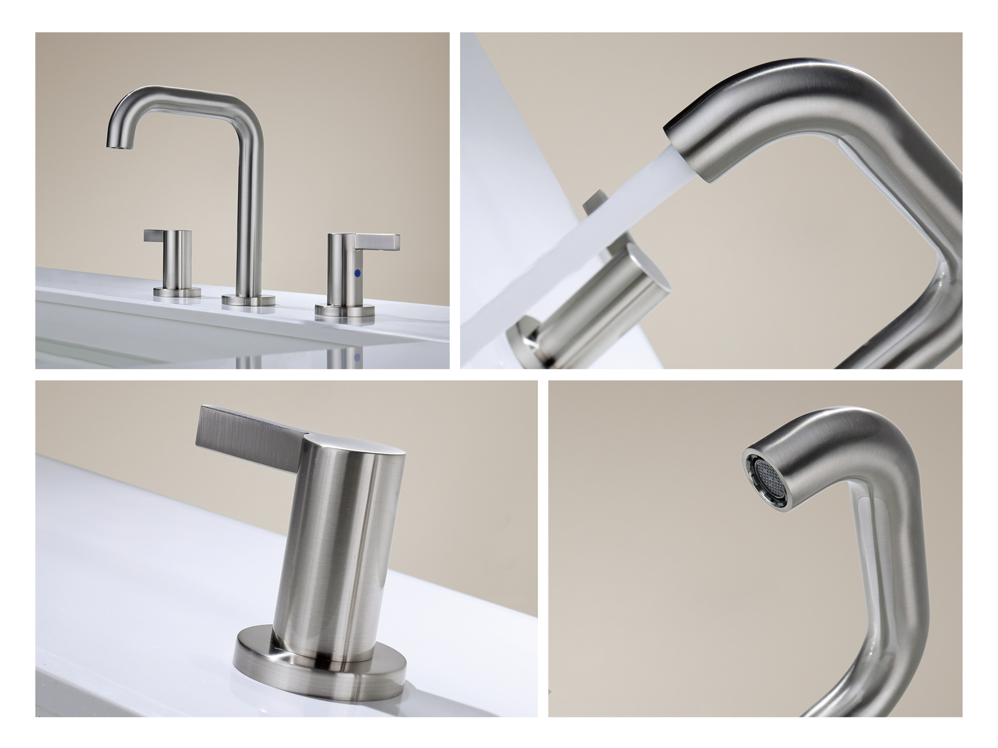 خبيث رفيع الذهب الفاخر مقبض مزدوج المقبض الحمام الحمام