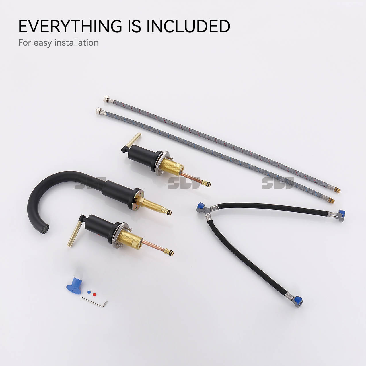 صنابير حوض الحمام الساخنة والباردة