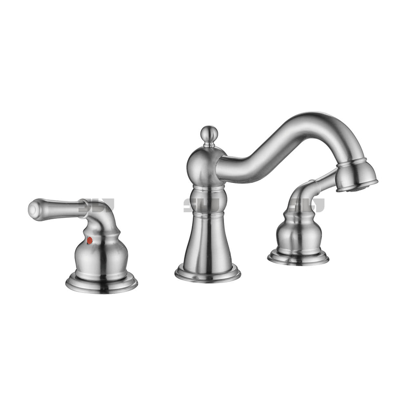 Sly Pop Silver/Black Double Gink Basin Faucet للحمامات المنزلية