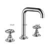 Sly Sink Faucet 3 Hole Deck Mount مقبض مزدوج مقبض ساخن وبارد صنبور