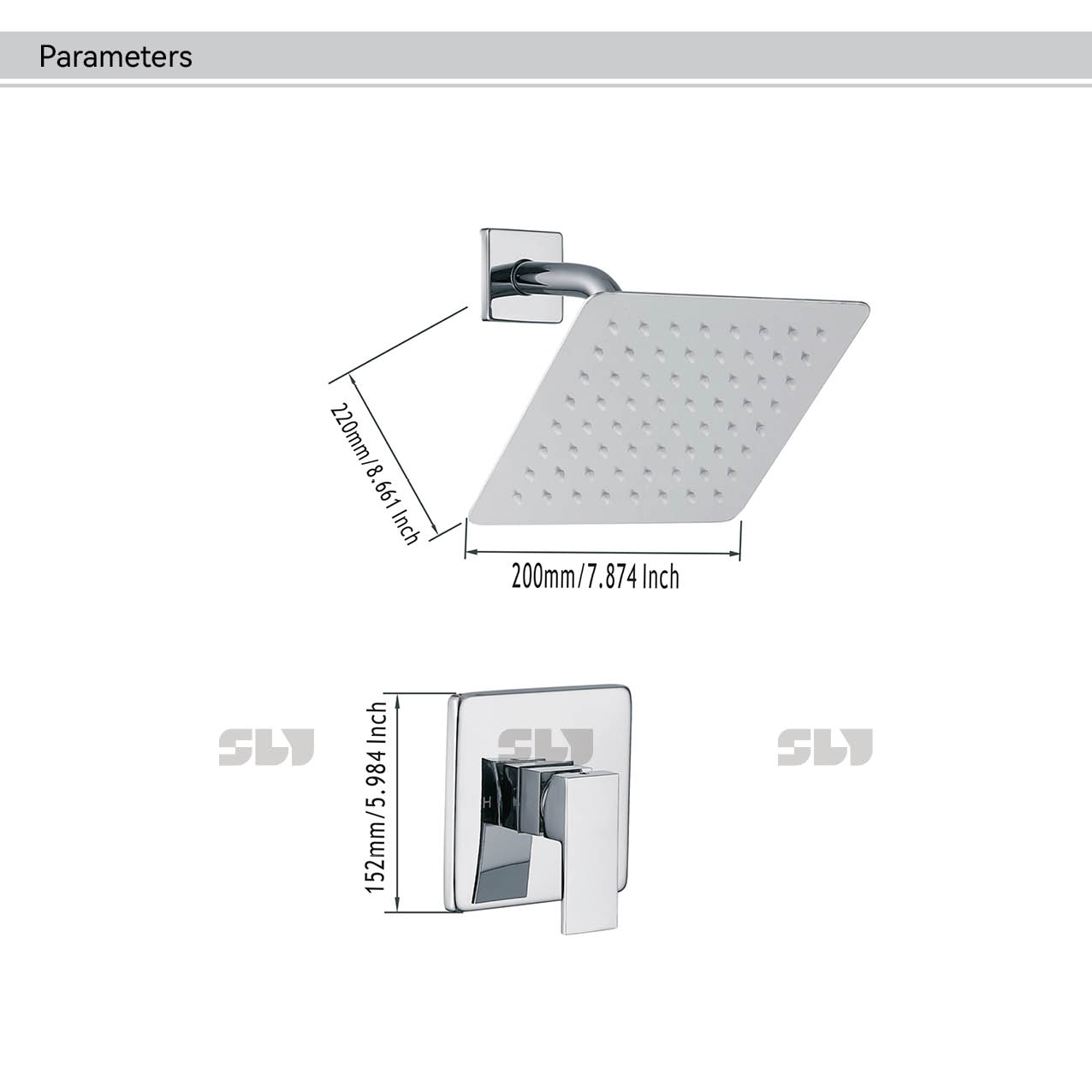 خلاط دش حمام مخفي مثبت على الحائط