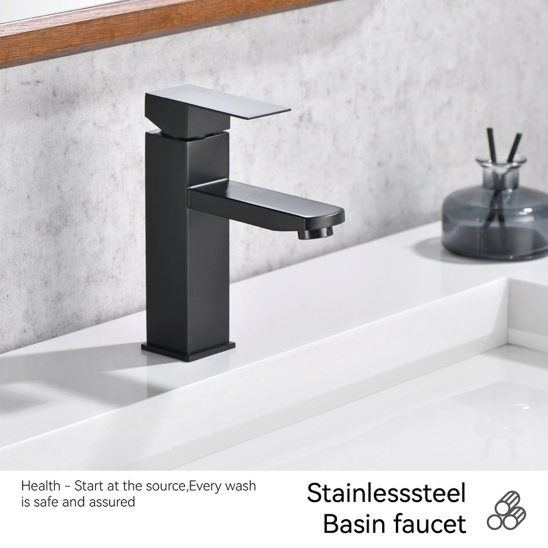 Sly Matte Black Discount Bathroom Single Lever Faucet Taps