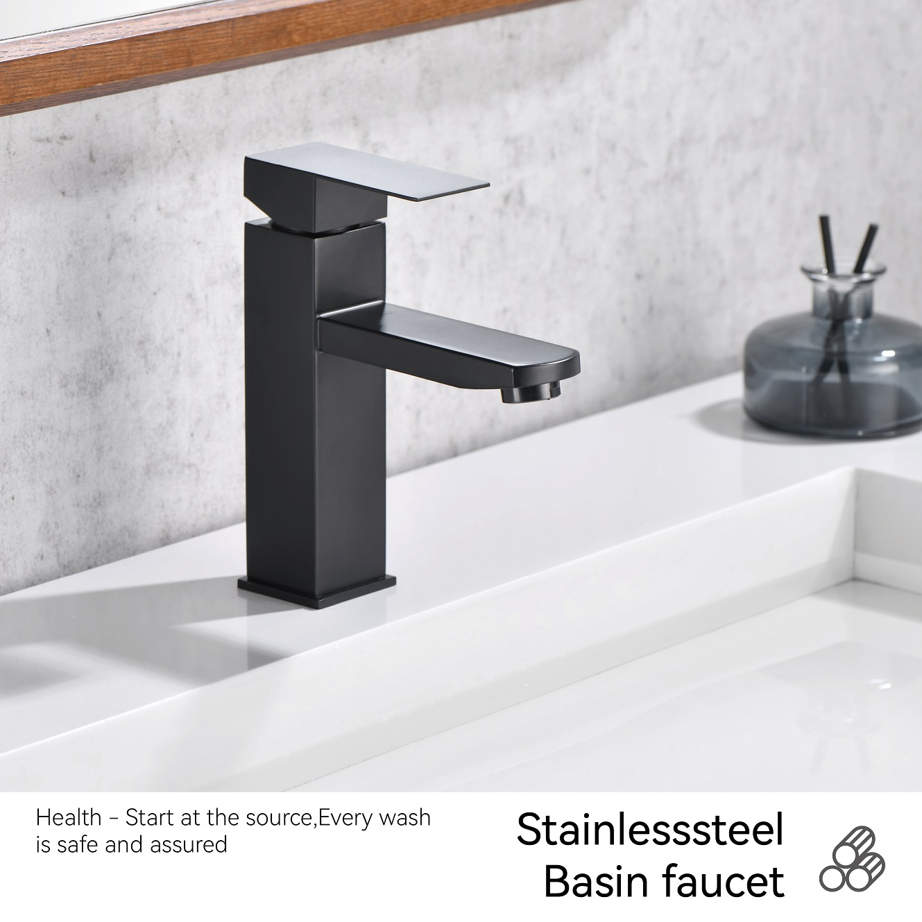 Sly Matte Black Discount Bathroom Single Lever Faucet Taps