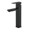 Sly Matte Black Single Handle Basin Basin Faucet Decked Houghed Cold Hot Water Bathroom Bathroom
