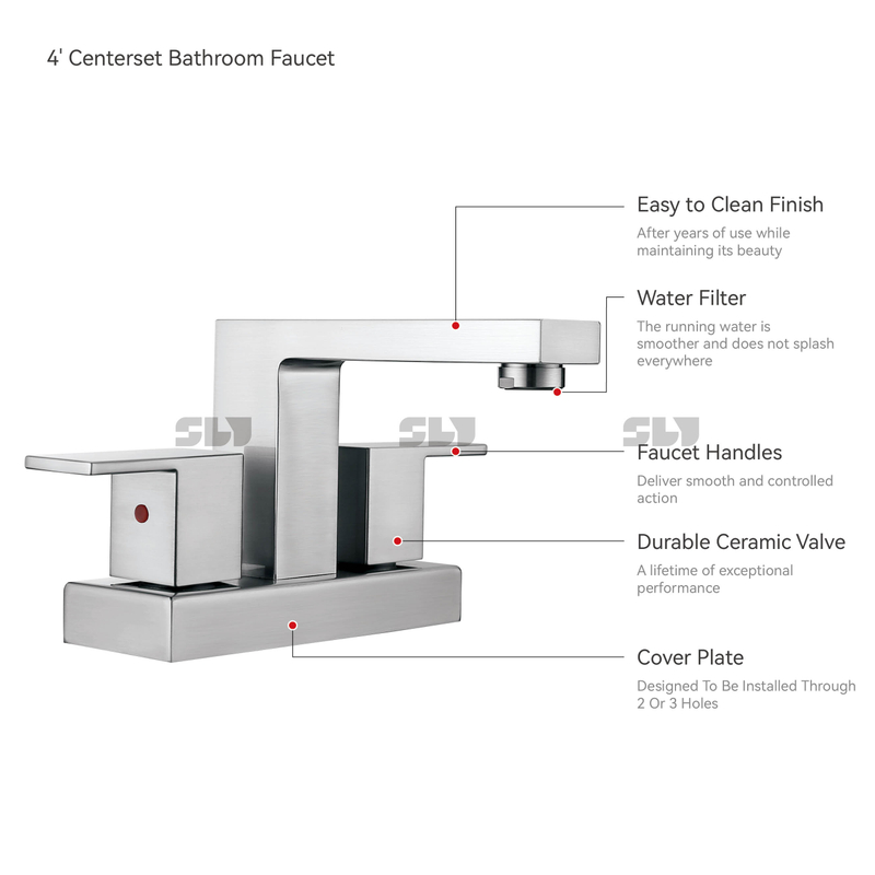 Sly two Hole Center Basin Faucet المستخدمة في الفنادق